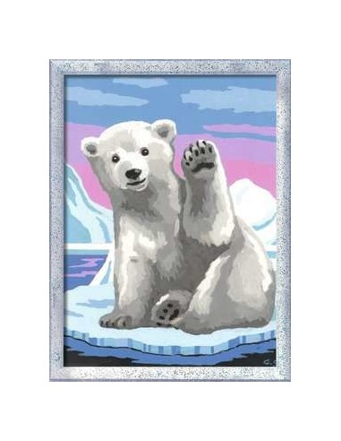 Ravensburger CreArt Pawesome Polar Bear Colore per kit di verniciatura in base ai numeri