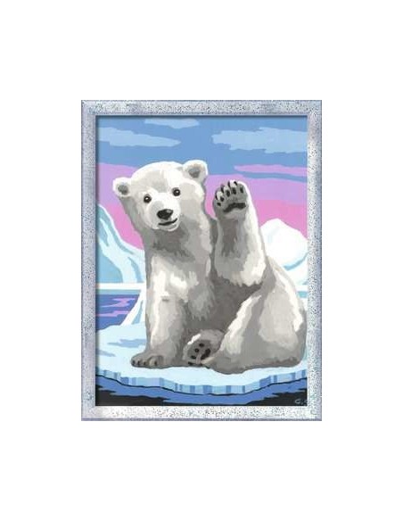 Ravensburger CreArt Pawesome Polar Bear Colore per kit di verniciatura in base ai numeri