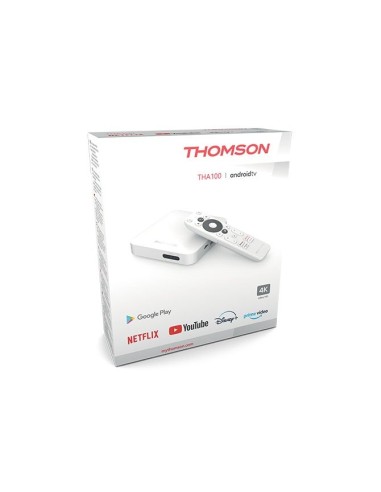 Thomson THA100 Smart TV box Bianco 4K Ultra HD 8 GB Wi-Fi Collegamento ethernet LAN