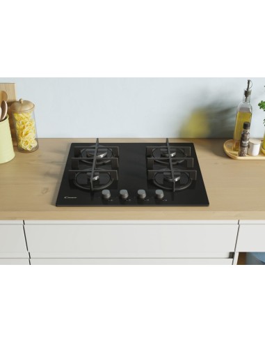 Candy CVG6B Nero Da incasso 59 cm Gas 4 Fornello(i)
