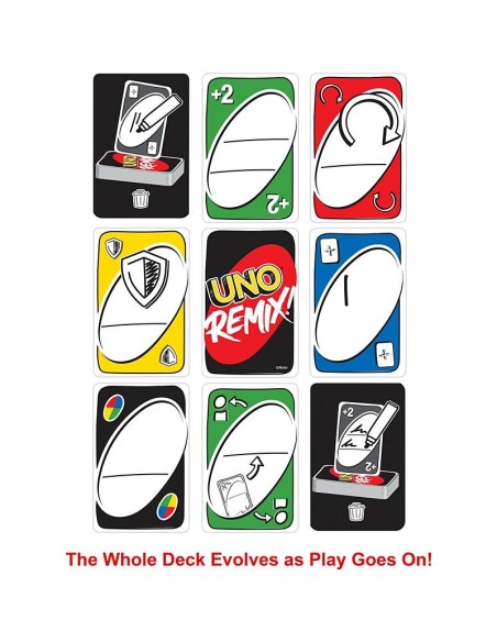 Games UNO Remix Carta da gioco Famiglia