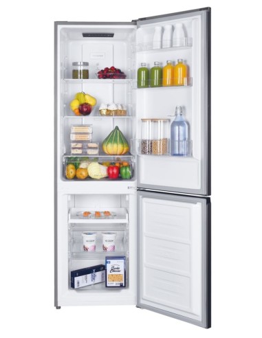 Candy CCH1T518FX frigorifero con congelatore Libera installazione 253 L F Platino, Acciaio inossidabile