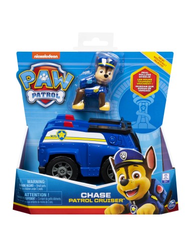 PAW Patrol | Veicolo della polizia di Chase | Veicolo e personaggio di Chase | Giochi per bambini dai 3 anni in su