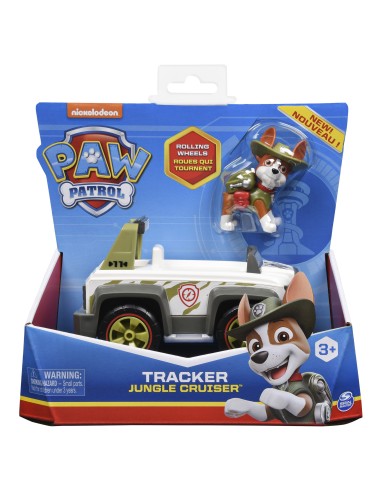 PAW Patrol | Veicolo Jungle Cruiser di Tracker | Veicolo e personaggio di Tracker | Giochi per bambini dai 3 anni in su