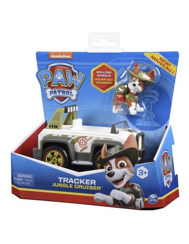 PAW Patrol | Veicolo Jungle Cruiser di Tracker | Veicolo e personaggio di Tracker | Giochi per bambini dai 3 anni in su