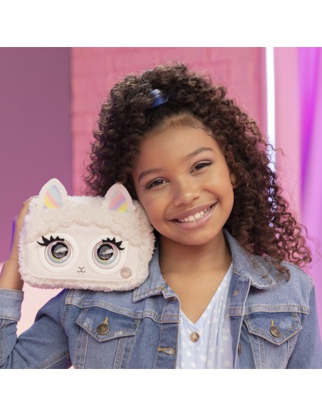 Purse Pets borsetta interattiva Fluffy in versione Gatto e Lama con oltre 30 effetti sonori e reazioni, giocattoli per bambine