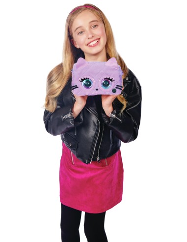 Purse Pets borsetta interattiva Fluffy in versione Gatto e Lama con oltre 30 effetti sonori e reazioni, giocattoli per bambine