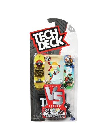 Tech Deck MINI SKATE FINGERSKATE VERUSUS SERIES Confezione da 2 mini skate assortiti e un ostacolo, per bambini dai 4 anni in su