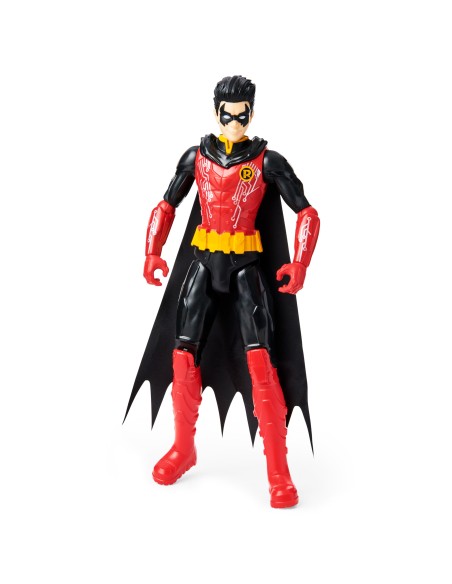 DC Comics | BATMAN | Personaggio Robin in scala 30 cm con decorazioni originali, mantello e 11 punti di articolazione -