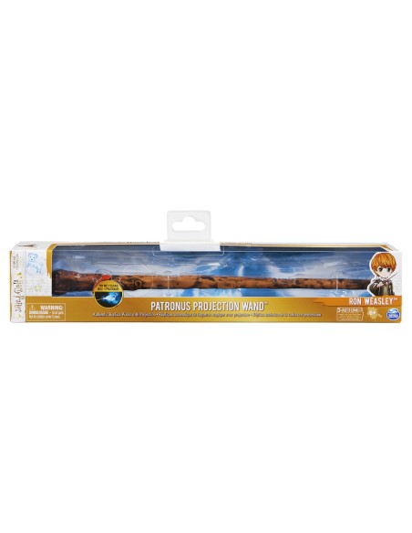 Wizarding World | Bacchetta Magica Interattiva Proiezione Patronus di Ron Weasley da 33cm | Collezione Harry Potter |