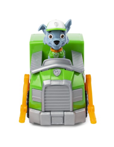PAW Patrol | Camion per la raccolta di rifiuti riciclabili di Rocky | Veicolo e personaggio di Rocky | Giochi per bambini dai 3