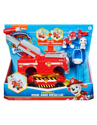 PAW Patrol , veicolo trasformabile Rise and Rescue di Marshall con personaggio e accessori, giocattoli per bambini dai 3 anni