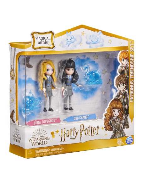 Wizarding World , Set Amicizia Patronus di Luna Lovegood e Cho Chang con 2 bambole articolate e 2 animali Patronus, collezione