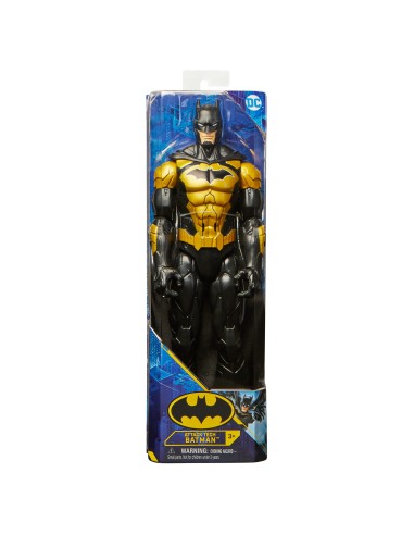 DC Comics | BATMAN | Personaggio Batman Oro e Nero in scala 30 cm con decorazioni originali, mantello e 11 punti di