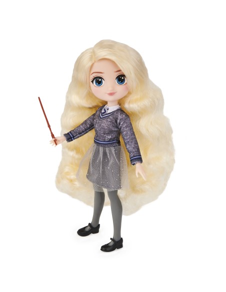 Wizarding World | Bambola articolata di Luna Lovegood da 20cm | Bacchetta e divisa di Hogwarts | Collezione Harry Potter |