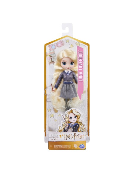Wizarding World | Bambola articolata di Luna Lovegood da 20cm | Bacchetta e divisa di Hogwarts | Collezione Harry Potter |