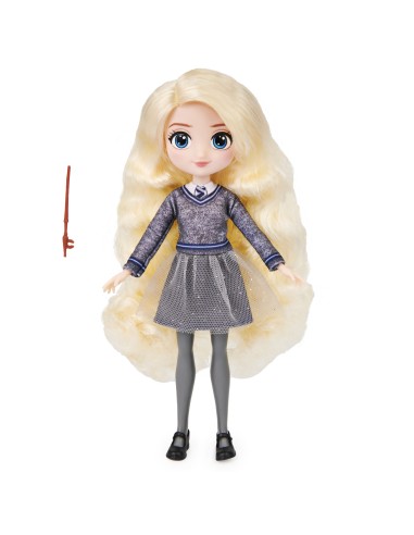 Wizarding World | Bambola articolata di Luna Lovegood da 20cm | Bacchetta e divisa di Hogwarts | Collezione Harry Potter |