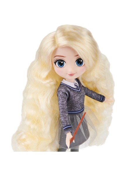Wizarding World | Bambola articolata di Luna Lovegood da 20cm | Bacchetta e divisa di Hogwarts | Collezione Harry Potter |