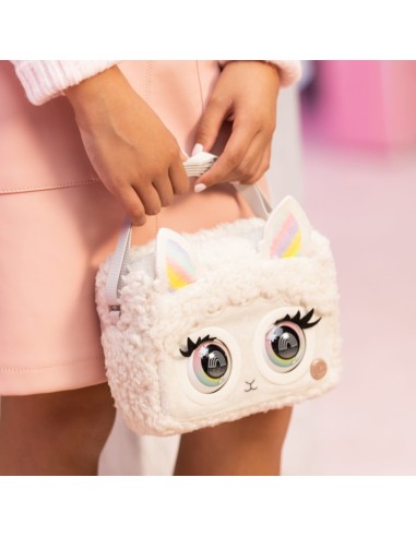 Purse Pets | BORSETTA INTERATTIVA FLUFFY | in versione Lama con oltre 30 effetti sonori e reazioni, giocattoli per bambine dai