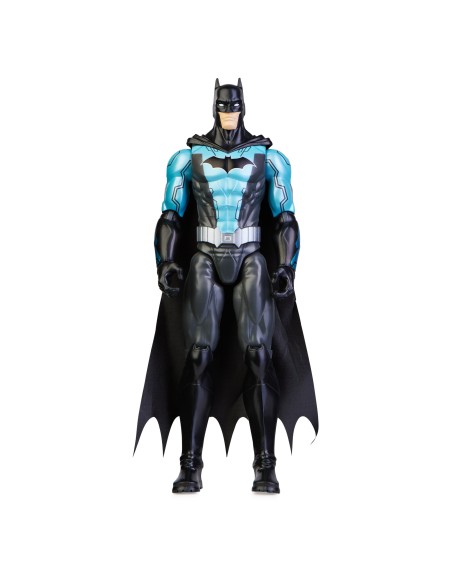 DC Comics | BATMAN | Personaggio Batman in scala 30 cm con armatura Tech Azzurra e decorazioni originali, mantello e 11 punti