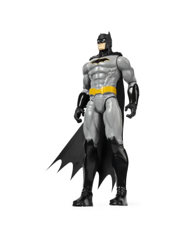 DC Comics | BATMAN | Personaggio Batman in scala 30 cm con decorazioni originali, mantello e 11 punti di articolazione -