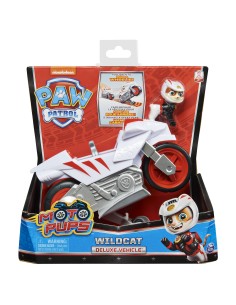 PAW Patrol , veicolo Moto Pups di Wildcat, motocicletta con motore a retrocarica e personaggio, per bambini dai 3 anni in su 2