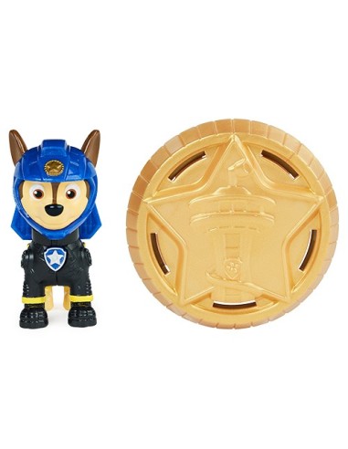 PAW Patrol , Personaggio Moto Pups con distintivo da agente indossabile e zainetto trasformabile, cucciolo a sorpresa, per