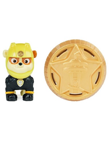 PAW Patrol , Personaggio Moto Pups con distintivo da agente indossabile e zainetto trasformabile, cucciolo a sorpresa, per