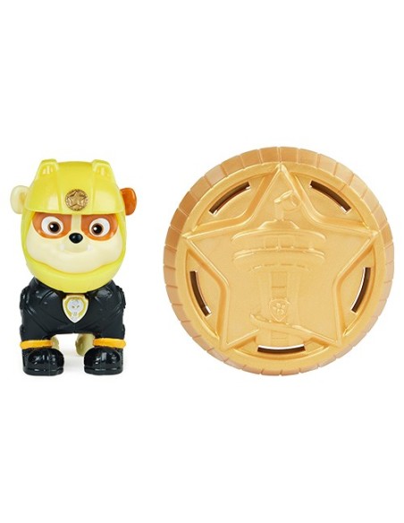 PAW Patrol , Personaggio Moto Pups con distintivo da agente indossabile e zainetto trasformabile, cucciolo a sorpresa, per