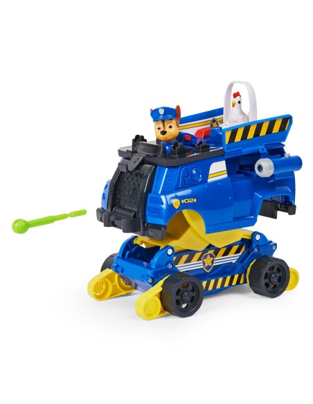PAW Patrol | Veicolo della polizia Rise N' Rescue di Chase | Veicolo trasformabile con personaggio di Chase e accessori inclusi