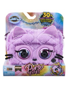 Purse Pets borsetta interattiva Fluffy in versione Gatto con oltre 30 effetti sonori e reazioni, giocattoli per bambine dai 5