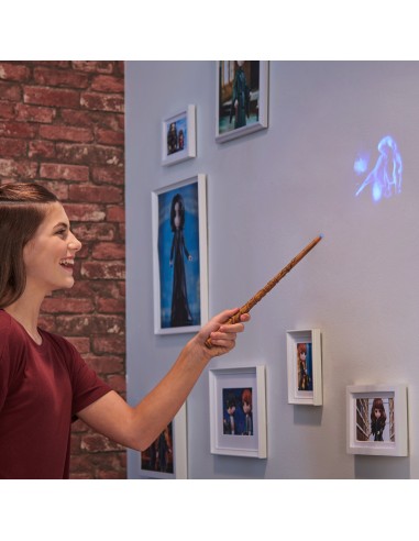 Wizarding World | Bacchetta Magica Interattiva Proiezione Patronus di Hermione Granger da 33cm | Collezione Harry Potter |
