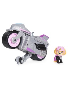 PAW Patrol , veicolo Moto Pups di Skye, motocicletta con motore a retrocarica e personaggio, per bambini dai 3 anni in su