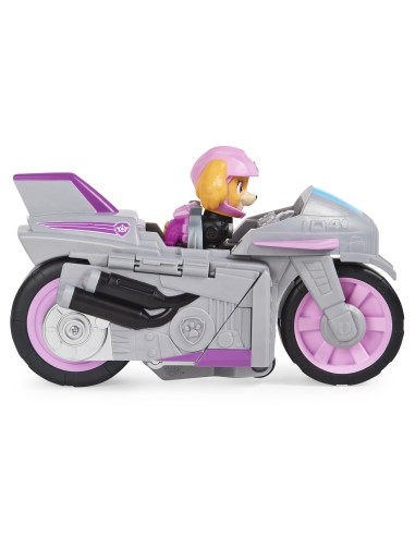 PAW Patrol , veicolo Moto Pups di Skye, motocicletta con motore a retrocarica e personaggio, per bambini dai 3 anni in su