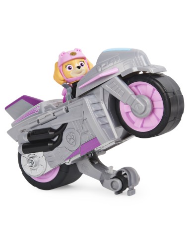 PAW Patrol , veicolo Moto Pups di Skye, motocicletta con motore a retrocarica e personaggio, per bambini dai 3 anni in su