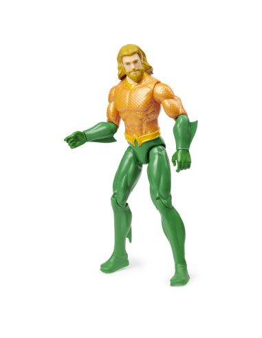 DC Comics | AQUAMAN | Personaggio AQUAMAN 30 cm | Personaggio in scala 30 cm con decorazioni originali, mantello e 11 punti di
