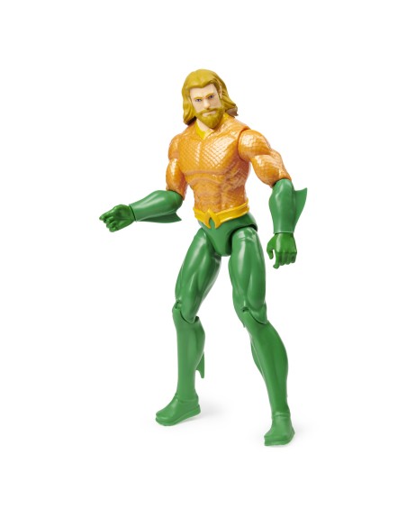 DC Comics | AQUAMAN | Personaggio AQUAMAN 30 cm | Personaggio in scala 30 cm con decorazioni originali, mantello e 11 punti di