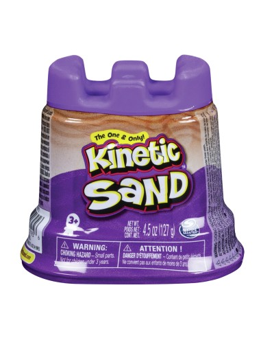 Kinetic Sand , Mini Castello con 130g di Sabbia Cinetica, colore a sorpresa, per bambini dai 3 anni in su