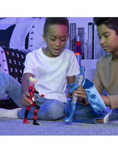 DC Comics , BATMAN, Personaggio Harley Quinn, in scala 30 cm con costume originale e dotato di 11 punti di articolazione, dai 3