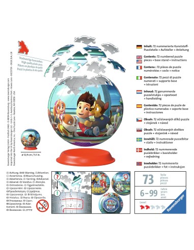 Ravensburger Paw Patrol, 72PC 3D Puzzle Puzzle 3D 72 pz