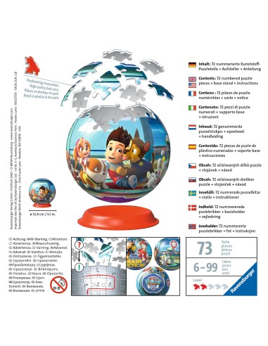 Ravensburger Paw Patrol, 72PC 3D Puzzle Puzzle 3D 72 pz