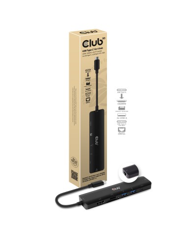 CLUB3D CSV-1592 replicatore di porte e docking station per notebook USB 3.2 Gen 1 (3.1 Gen 1) Type-C Nero