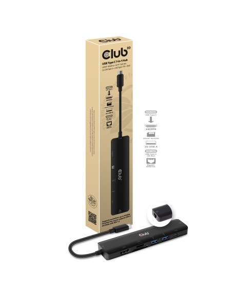 CLUB3D CSV-1592 replicatore di porte e docking station per notebook USB 3.2 Gen 1 (3.1 Gen 1) Type-C Nero