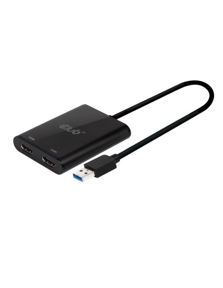 CLUB3D USB A to HDMI™ 2.0 Dual Monitor 4K 60Hz