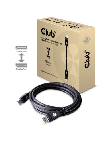 CLUB3D DisplayPort 1.4 HBR3 8K 28AWG Cable M M 3m  9.84ft