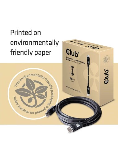 CLUB3D DisplayPort 1.4 HBR3 8K 28AWG Cable M M 3m  9.84ft