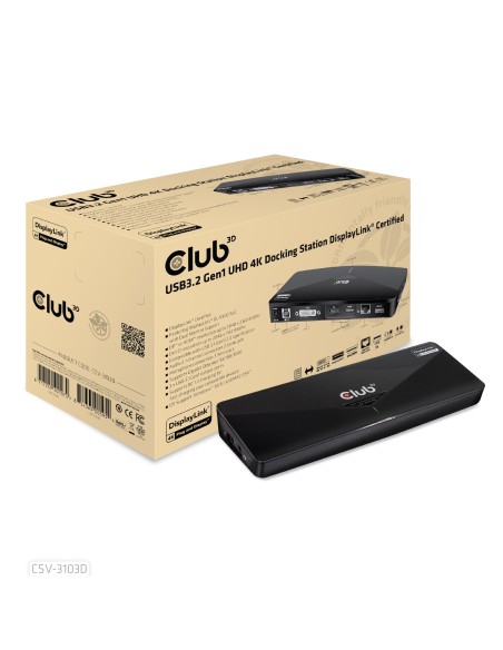 CLUB3D CSV-3103D The Club 3D Universal USB 3.1 Gen 1 UHD 4K Docking station