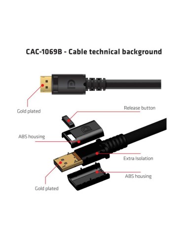 CLUB3D DisplayPort 1.4 HBR3 8K Cable M M 4m  13.12ft