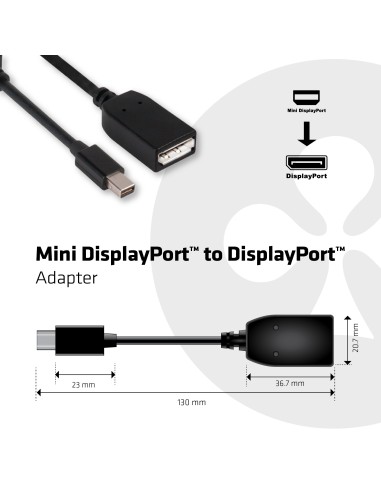 CLUB3D Mini DisplayPort to DisplayPort 1.2 Adapter Cable