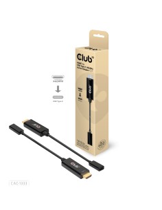 CLUB3D CAC-1333 cavo e adattatore video 0,22 m HDMI tipo A (Standard) USB tipo-C Nero 2